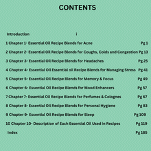 Load image into Gallery viewer, Contents of Easy Essential Oil Recipe Blends